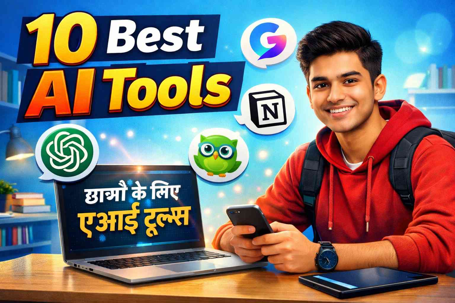 AI Tools for Students 2026: 10 Best Artificial Intelligence Tools जो बदल देंगे आपकी पढ़ाई | Free AI Apps for Study in Hindi