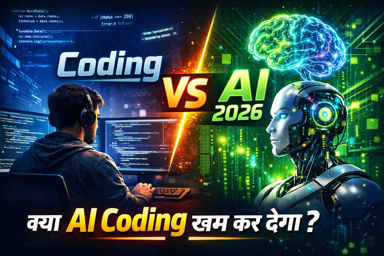 Coding vs AI 2026: क्या AI Coding खत्म कर देगा? प्रोग्रामिंग का भविष्य क्या है? पूरी जानकारी