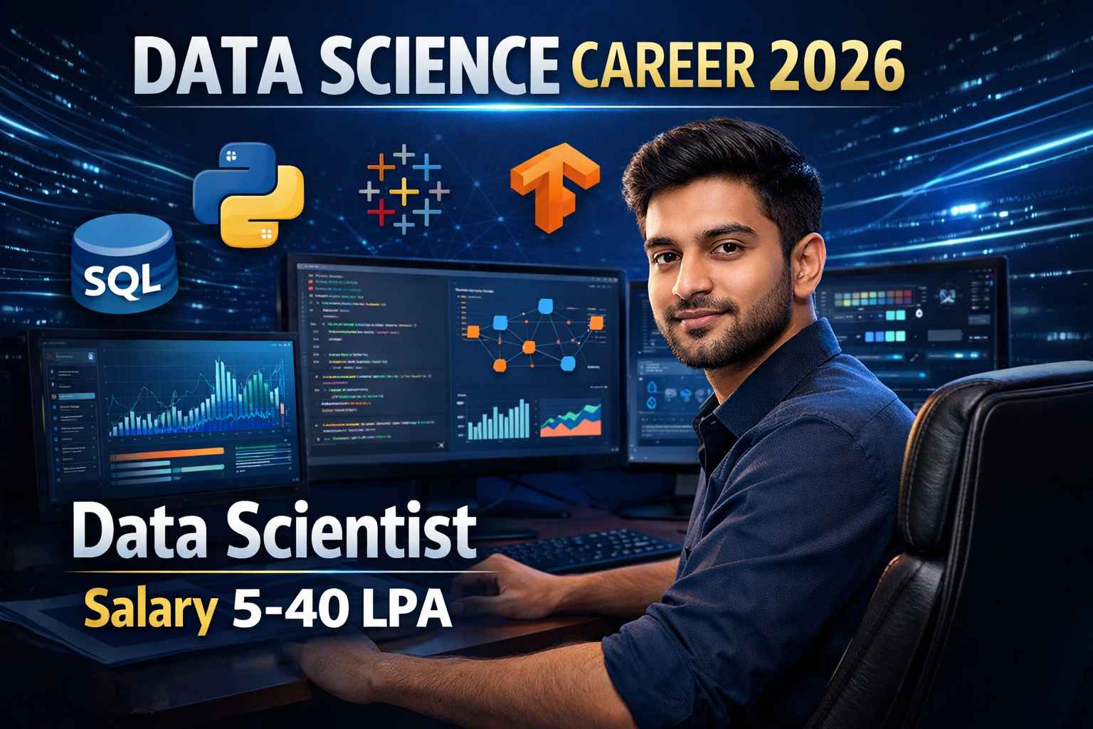 Data Science Career 2026: सैलरी, स्किल्स, फ्री कोर्स और करियर गाइड | Data Scientist कैसे बनें?